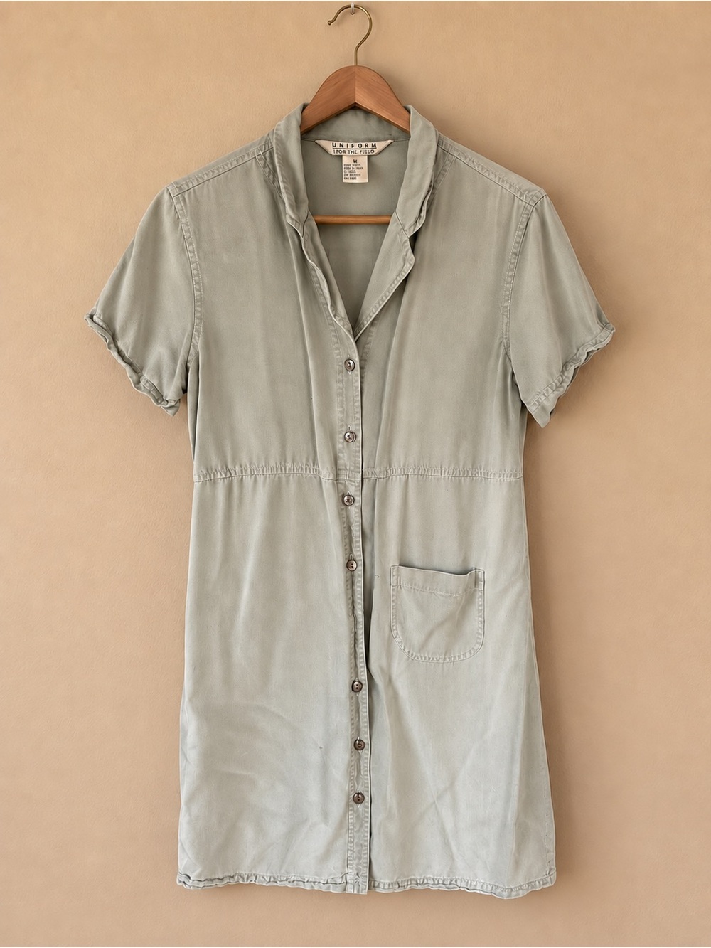Uniform by John Paul Richard Sage Tencel Button-Front Dress | Medium